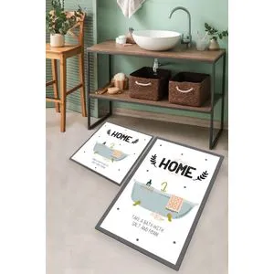 Bathtub Multicolor Bathmat Set (2 Pieces)