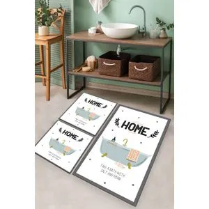 Bathtub Multicolor Bathmat Set (3 Pieces)