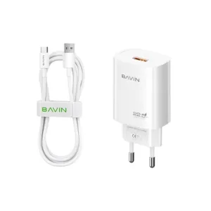 Bavin punjač 22.5w Usb A + kabl Type C bela