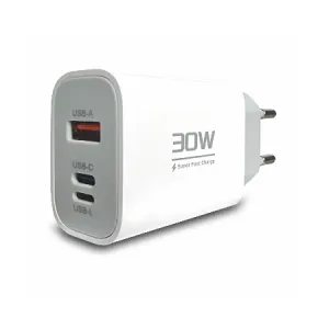 Bavitel punjač 30W Usb A/Type C/IOS + kabl Type C/Lightning bela KeKe-PD004