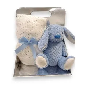 BBO Set Igračka + Ćebence (B230318) Rabbit – Blue 100x75cm