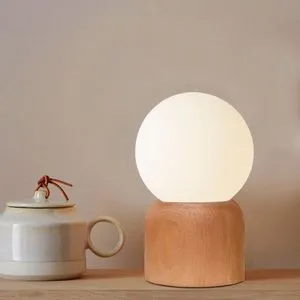 Bež i bela stolna lampa 241602