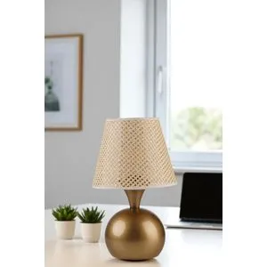 Bež i Zlatna Stočna Lampa 8905-4