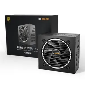 be quiet! BN346 PURE POWER 12 M 1200W, 80 PLUS Gold efficiency (up to 93.7%), ATX 3.0 PSU with fu...