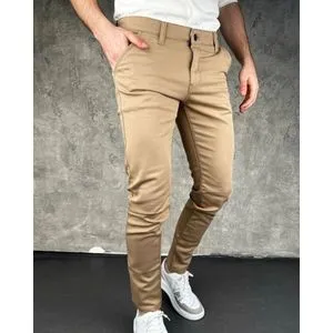 Bež slim fit pantalone