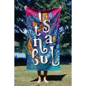 Beautiful Istanbul 70 Multicolor Beach Towel