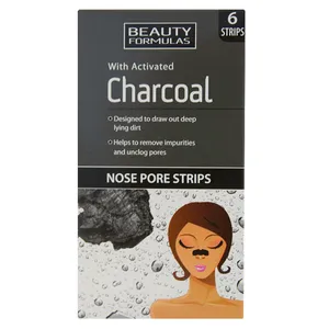 Beauty Formulas - CHARCOAL NOSE PORE Trakice za čišćenje lica i mitisera 6/1