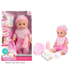 Beba roze35cm, pije, piški