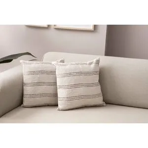Beige 2028 v2 Beige Cushion Cover Set (2 Pieces)