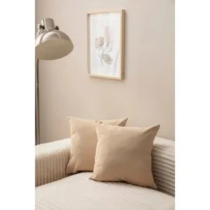 Beige Beige Cushion Cover Set (2 Pieces)