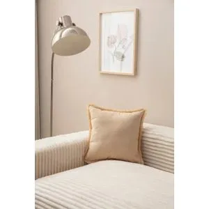 Beige v1 Beige Cushion Cover
