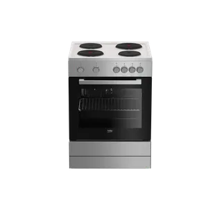 Beko FSE66000GS Električni šporet, Ventilatorska rerna, Širina 60cm, Srebrni
