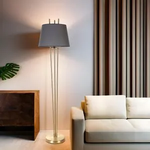 Belen Eskitme Lambader Pramit Koyu Gri Abajurlu