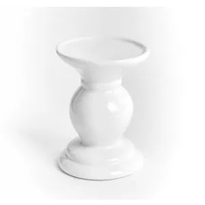 Beli porcelanski svecnjak 9* visina 12cm 181720