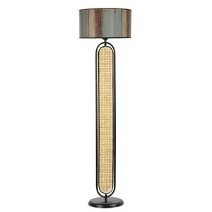 Belinda Siyah Silindir Renkli Lambader Multicolor Floor Lamp
