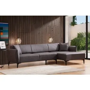Belissimo Right - Dark Grey Dark Grey Corner Sofa