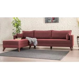 Bella Corner Sofa Left 1 - Claret Red Claret Red Corner Sofa