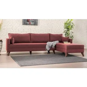 Bella Corner Sofa Right 1 - Claret Red Claret Red Corner Sofa