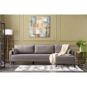 Bella Corner Sofa Right - Brown Brown Corner Sofa
