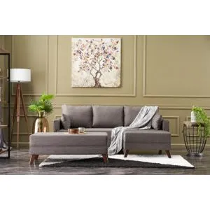 Bella Mini Corner Sofa Right - Brown Brown Corner Sofa-Bed