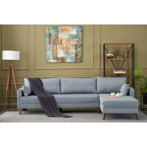 Bella Soft Köşe Koltuk Right - Blue Blue Corner Sofa