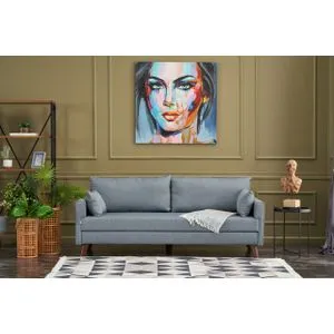Bella Soft Üçlü Koltuk - Blue Blue 3-Seat Sofa