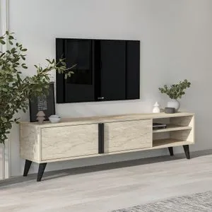 Benoit - Travertine Travertine TV Stand