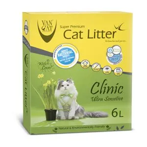 Bentas VanCat Clinic Ultra Sensitive posip, posip za mačke 6 l