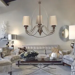 Berfin 3 Lü Eskitme Hasır Abajurlu Multicolor Chandelier
