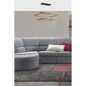 Bergama Büyük 2 Li Yanık Ledli Avize - 3 Renk Copper Chandelier