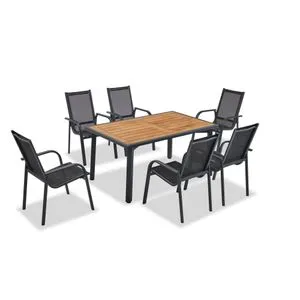 Berlin - Anthracite, Wooden Anthracite
Wooden Garden Lounge Set