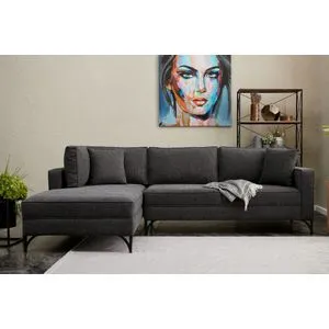 Berlin Left - Anthracite, Black AnthraciteBlack Corner Sofa