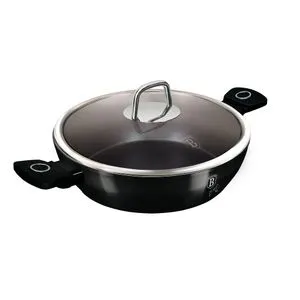 Berlinger Haus Šerpa plitka sa poklopcem 28cm Black Vantage Collection BH-8222S