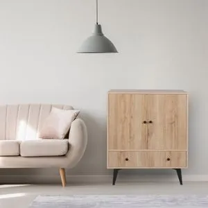 Bern OakBlack Multi Purpose Cabinet