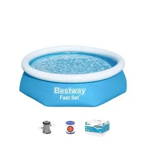 Bestway dečiji bazen sa prstenom na naduvavanje Fast set – 244x61cm 57450