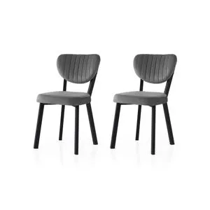 Beta - 839 V2 Black 
Anthracite Chair Set (2 Pieces)