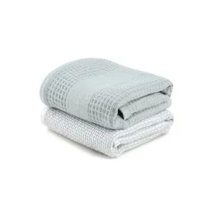 Betty - Green Multicolor Wash Towel Set (2 Pieces)