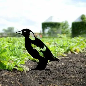 Bird 03 Black Decorative Garden Object