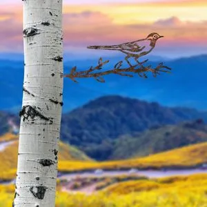 Bird On The Branch 05 - Brown Brown Decorative Garden Object