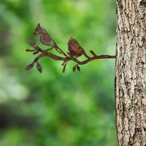 Bird On The Branch 07 - Brown Brown Decorative Garden Object