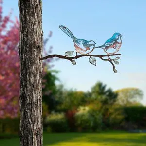 Bird on the branch 24 Multicolor Decorative Garden Object