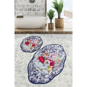 Birdie Lohal Djt Multicolor Bathmat Set (2 Pieces)