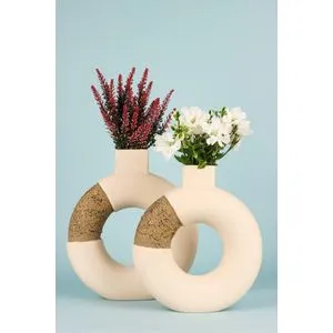 BK010 Ecru Decorative Pot Set (2 Pieces)