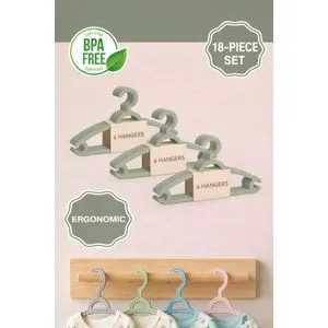 Bl-05200-3 set - Green Green hanger set (18 komada)