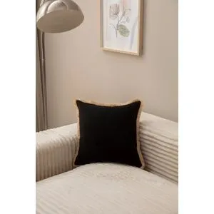 Black v1 Black Cushion Cover
