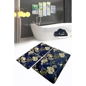 Blanket Multicolor Bathmat Set (3 Pieces)