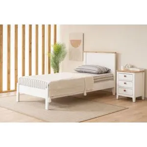 Blınk Modern Country - Jednokrevetni krevet od belog hrasta 90 x 200