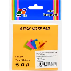 Blokčić samolepiv 76x76 neon narandžasti 1/12 OP1204 WY