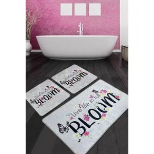 Bloom Djt Multicolor Bathmat Set (3 Pieces)