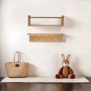 BLTYZ-AKTV038  Oak Wall Shelf